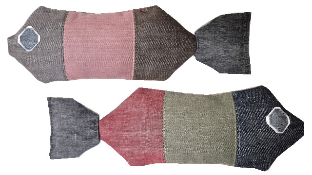 デニムお魚マスコット-ネコ用