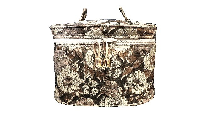 ブロンズ花柄ジャガードバニティーバッグ