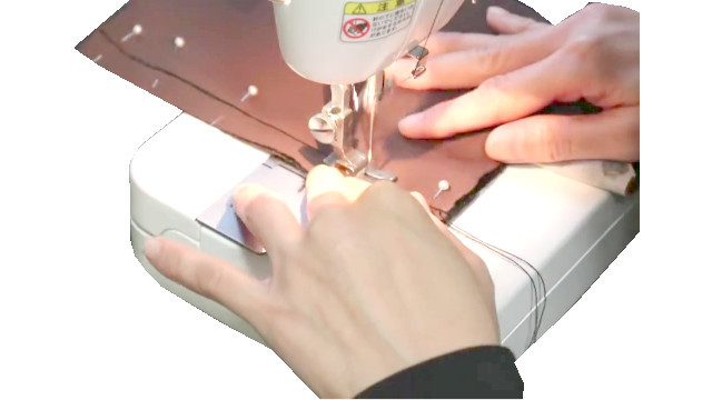 縫い代1.5ｃｍのポケット袋の横線の縫い閉じ（2重）
